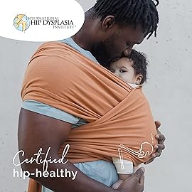 Boba Baby Wrap Carrier - Original Baby Sling Carrier for Newborns (7-35 lbs), Soft, Secure, Hands-Free & Ergonomic, Ideal for Comfortable Bonding, New Parents (Organic Fox)