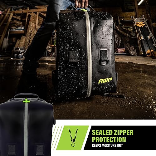 Miniatura 4 de AWP Mochila impermeable 45L, paquete de bolsa de herramientas negra, Nylon