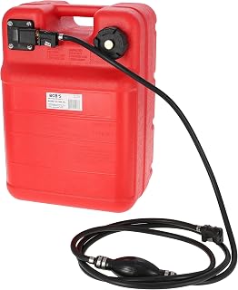 BISupply Boat Gas Tank Kit 6 Gallon - Portable Plastic Outboard Marine Boat Fuel Tank with Fill Hose