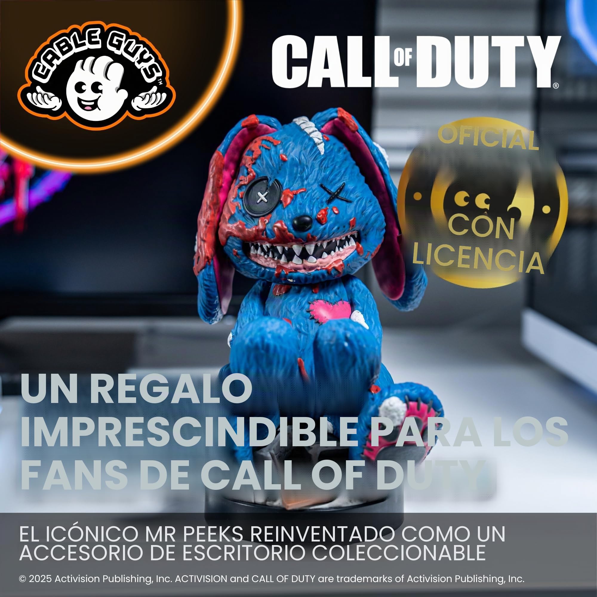 Cableguys Call of Duty Mr Peeks Soporte Mando y Movil - Figuras Soporte para movil y Mando, Compatible con Xbox, PlayStation y la mayoría de mandos estándar, Accesorios Escritorio Gaming