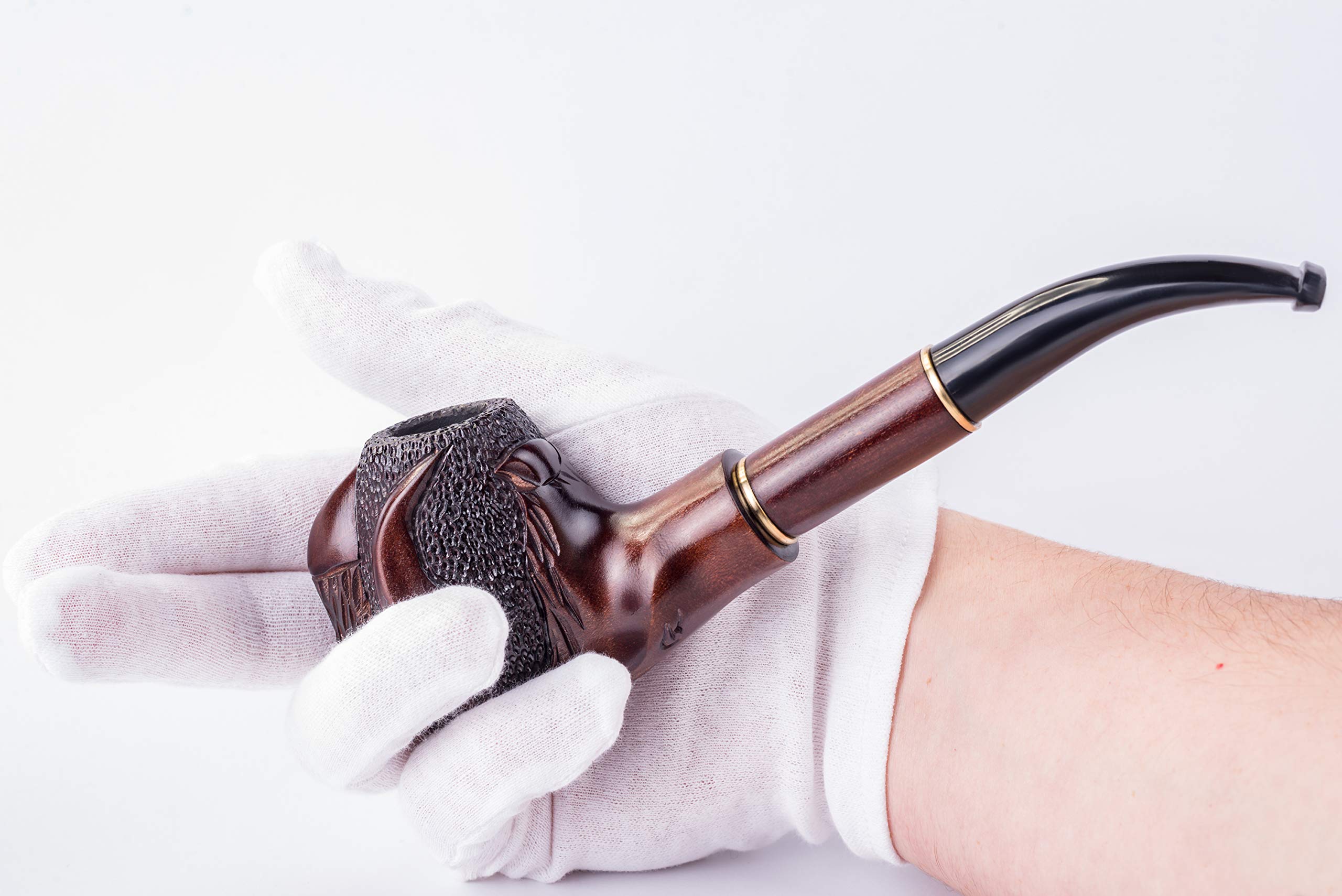Dr. Watson - Pipa de Tabaco, Serie Coleccionable, Tallada a Mano en Madera de Peral, Compatible con Filtro de 9mm (Garra)