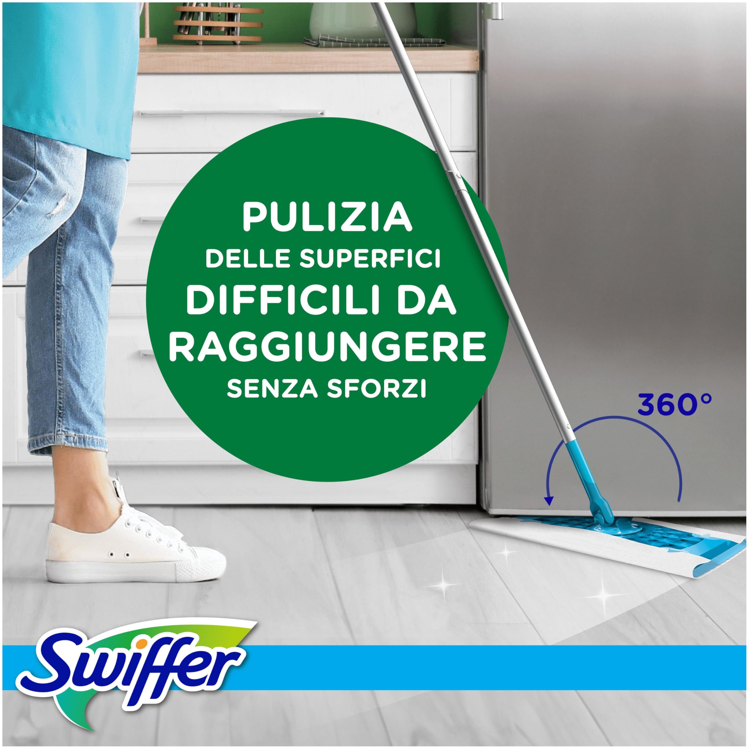 Swiffer Panni Umidi Lavapavimenti, 6x24 Pezzi, Freschezza Mattutina. | Pulizia semplice i rapida