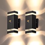 LMP LED Éclairage mural extérieur carré haut et bas,Body en aluminium Lampes murales extérieures étanches,3000K 5W avec certificat ETL paquet de 1