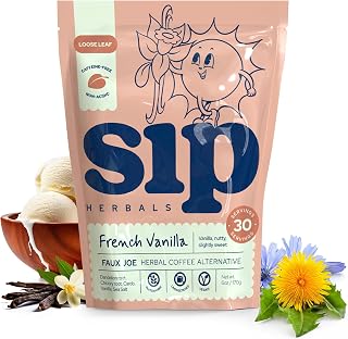 Sip Herbals Organic Coffee Alternative - French Vanilla - Caffeine Free with Chicory & Dandelion - As Seen on Shark Tank (30 Servings)