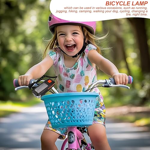 Miniatura 2 de Luz frontal recargable solar USB para bicicleta con bocina, luz impermeable súper brillante con 3 modos de flash para conducción nocturna