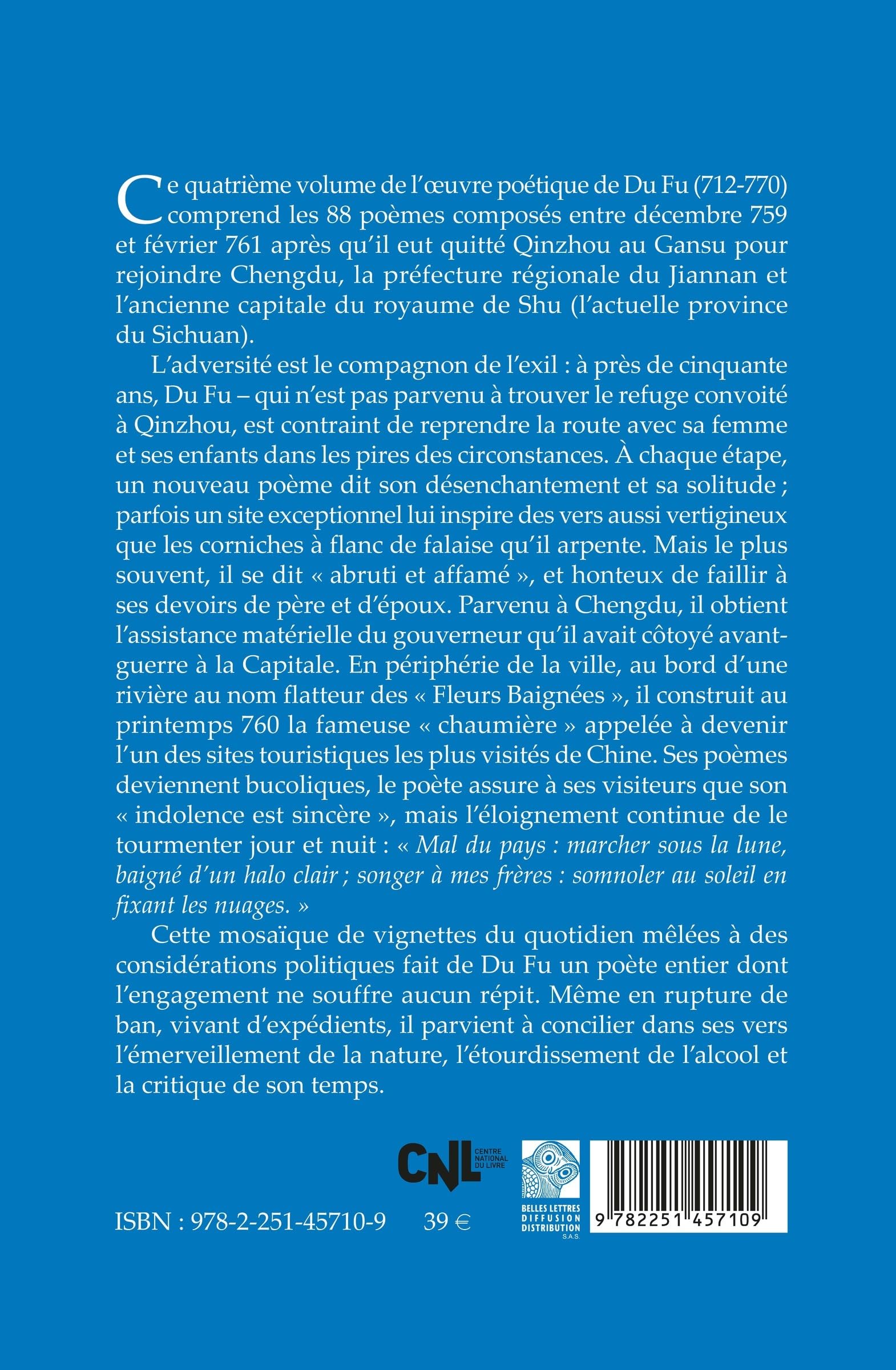 Oeuvre poétique: Tome 4, Chengdu (760)