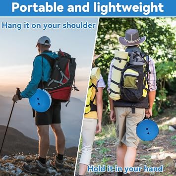 Collapsible Portable Stool, 440lbs Load Capacity Folding Stool with Adjustable Height, Carrying Strap - Telescoping Camping Stool for Camping, Hiking, Fishing, Travel, BBQ (Black)