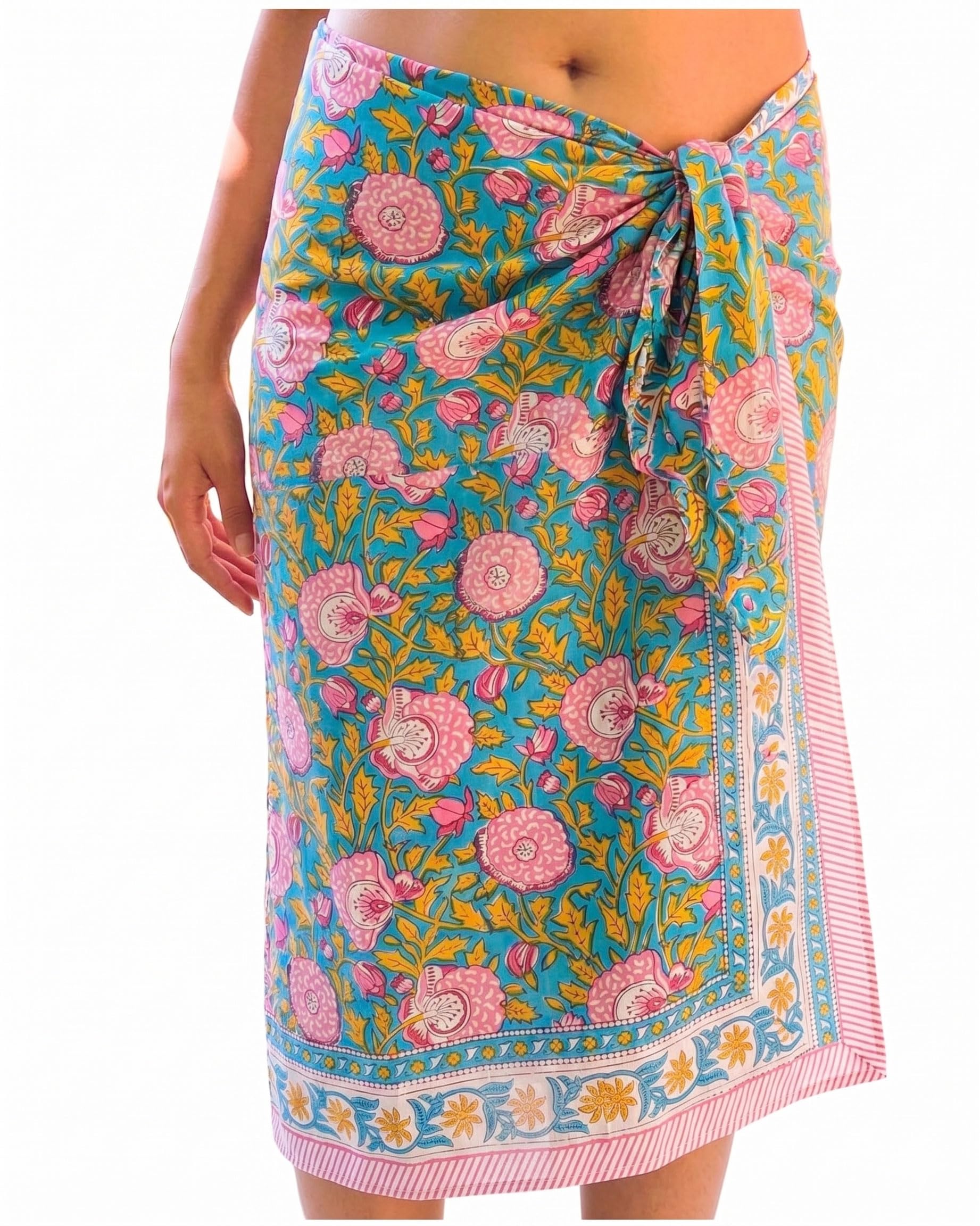 Bikini Swimsuit Cover Up - Beach Sarong - Pareo for Women - Tapestry Wall Hanging - Smooth and Silky Cotton