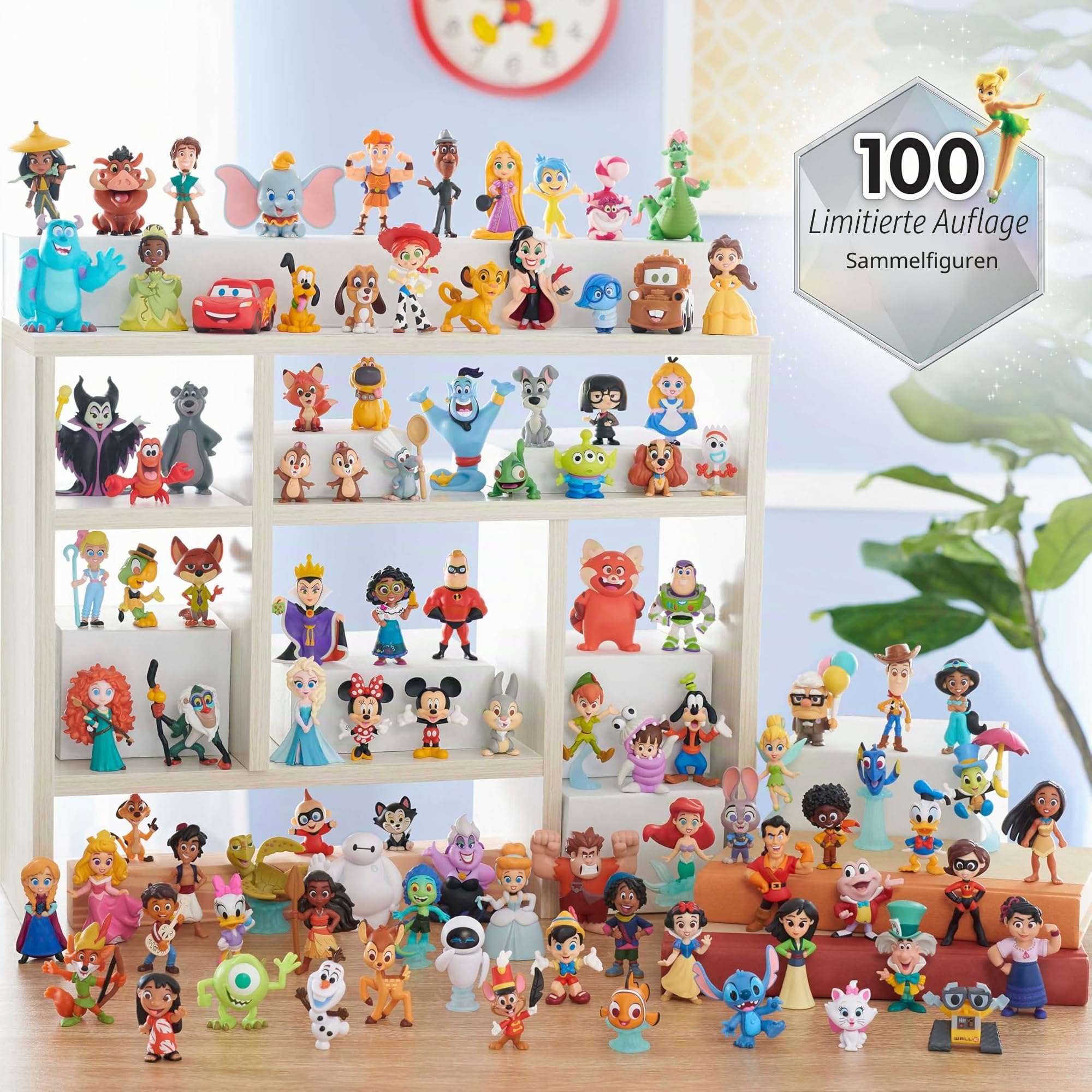 Disney Just Play Collection 100 Years of Love Celebration Collection Limited Edition, 8-teiliges Spielfiguren-Set für Kinder ab 3 Jahren