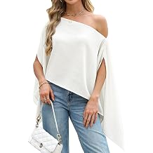Poncho Tops for Women - Pullover Shawl Wraps for Evening Dresses Elegant Flowy Coverup Summer Going Out Topper