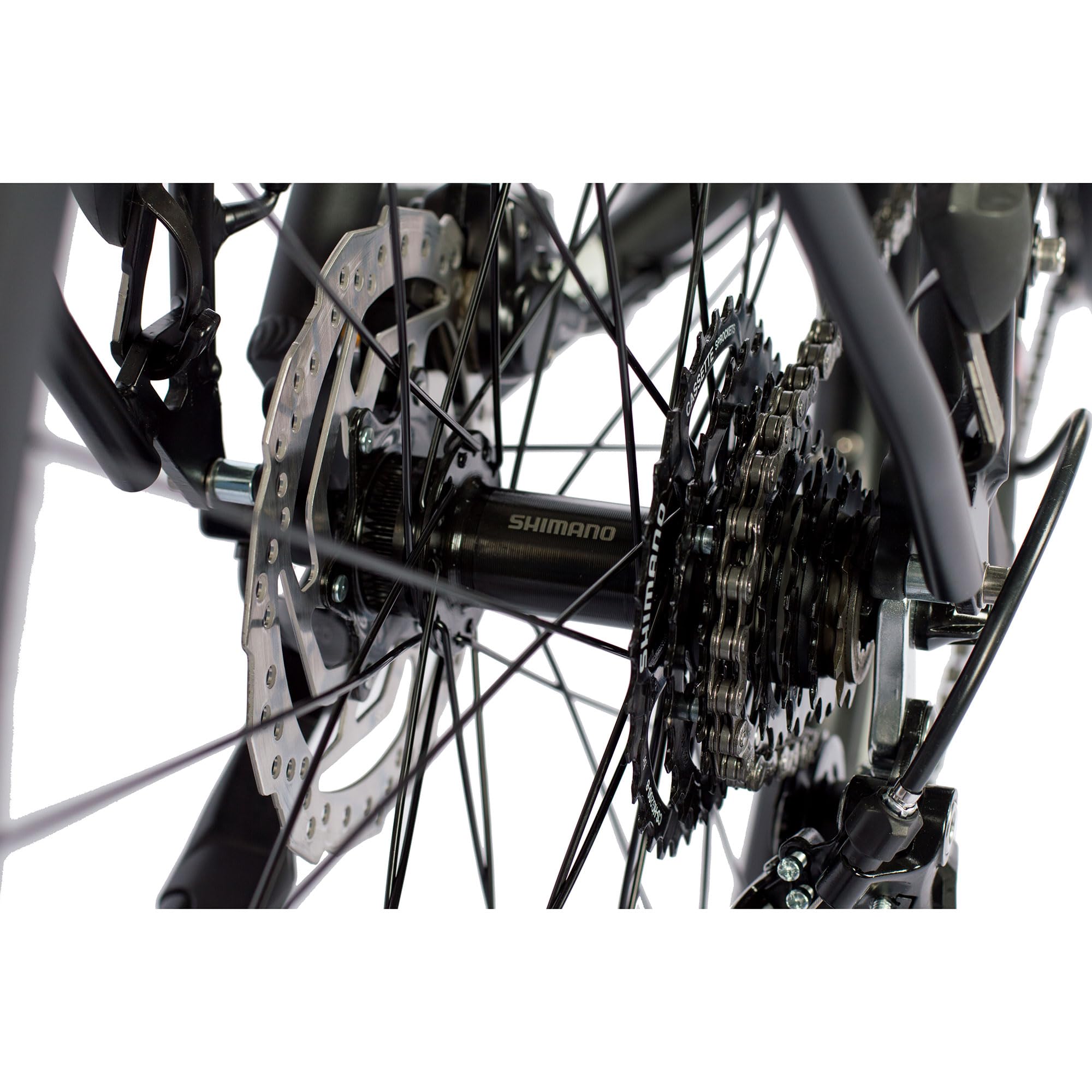 Airtracks Damen Trekking Fahrrad 28 Zoll Shimano 24 Gang ALIVIO RD-M3100 Schwarz Matt Rahmenhöhen 48cm 52cm