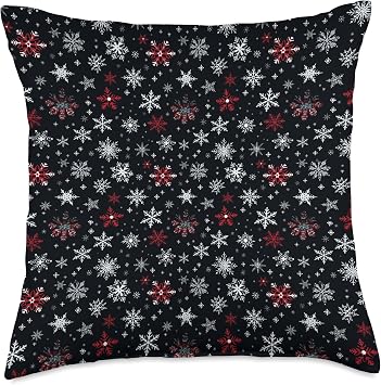 Christmas Chuckles Vintage Night Snowflake Cute Holiday Xmas Christmas Throw Pillow, 18x18, Multicolor