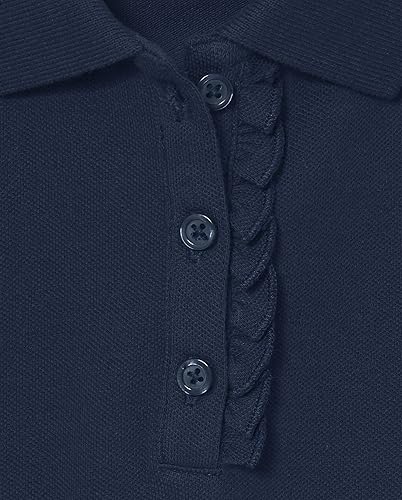Miniatura 2 de The Children's Place - Camiseta estilo polo con cuello piqué, manga corta y volantes para niñas