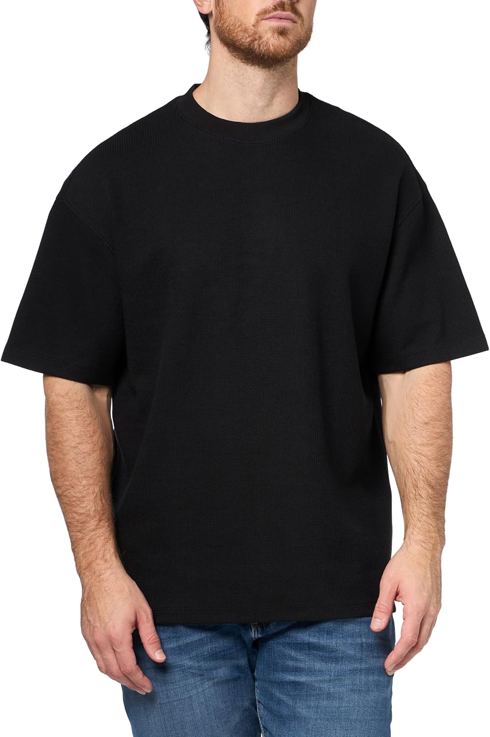 HUGO Men's Nuwaffle Cotton Blend Tshirt