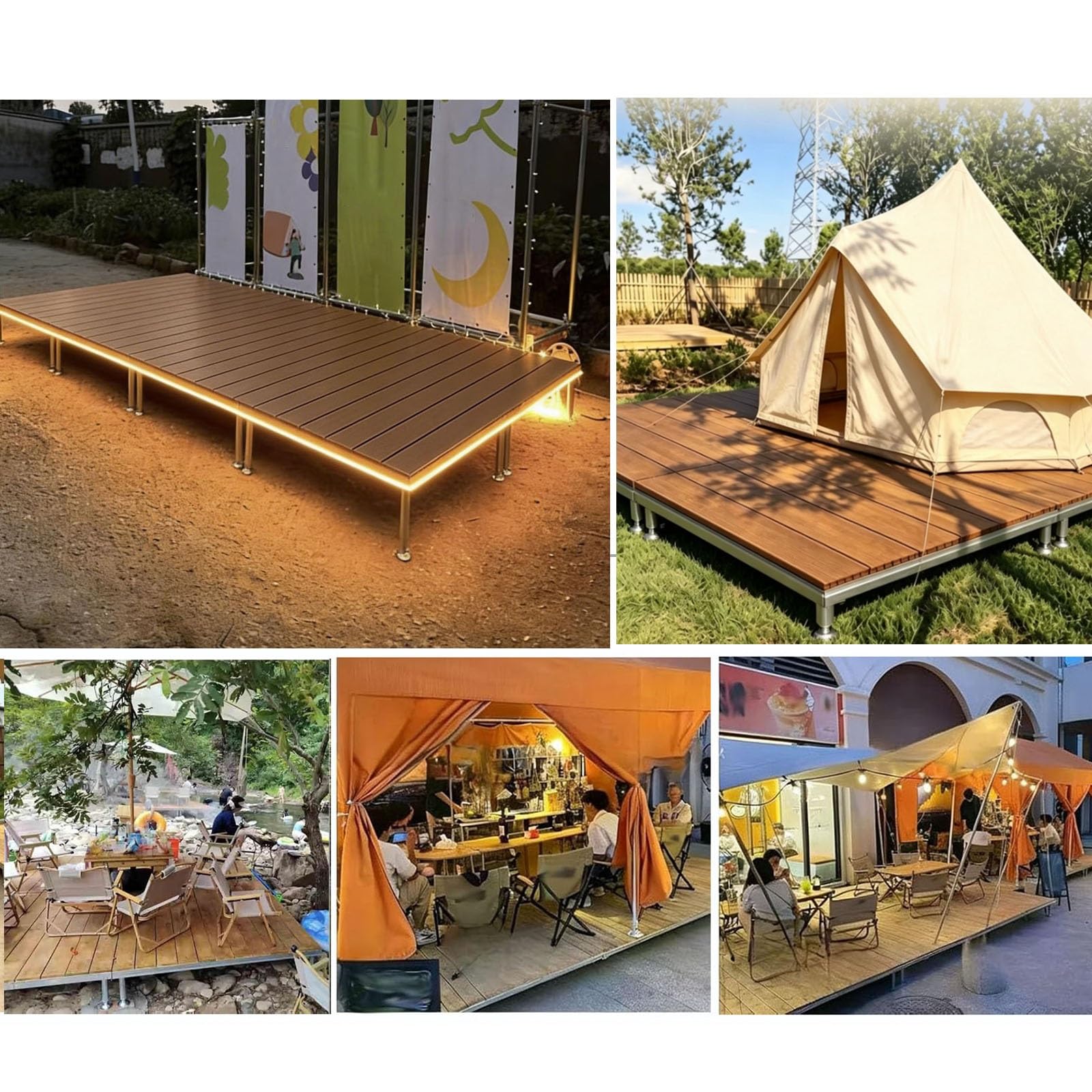 Modulare Outdoor Terrassenplattform WPC Fliesen Wetterfest Terrassenplatten