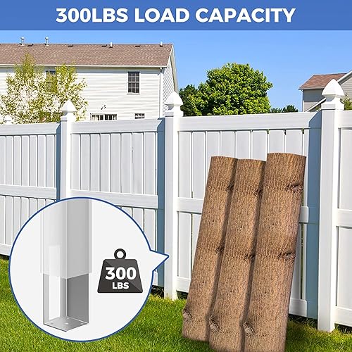 Miniatura 5 de Torre de montaje de poste de hormigónmadera para valla de vinilo, 2 piezas, poste de valla para valla de vinilo de 4 x 4 x 24 pulgadas, material de