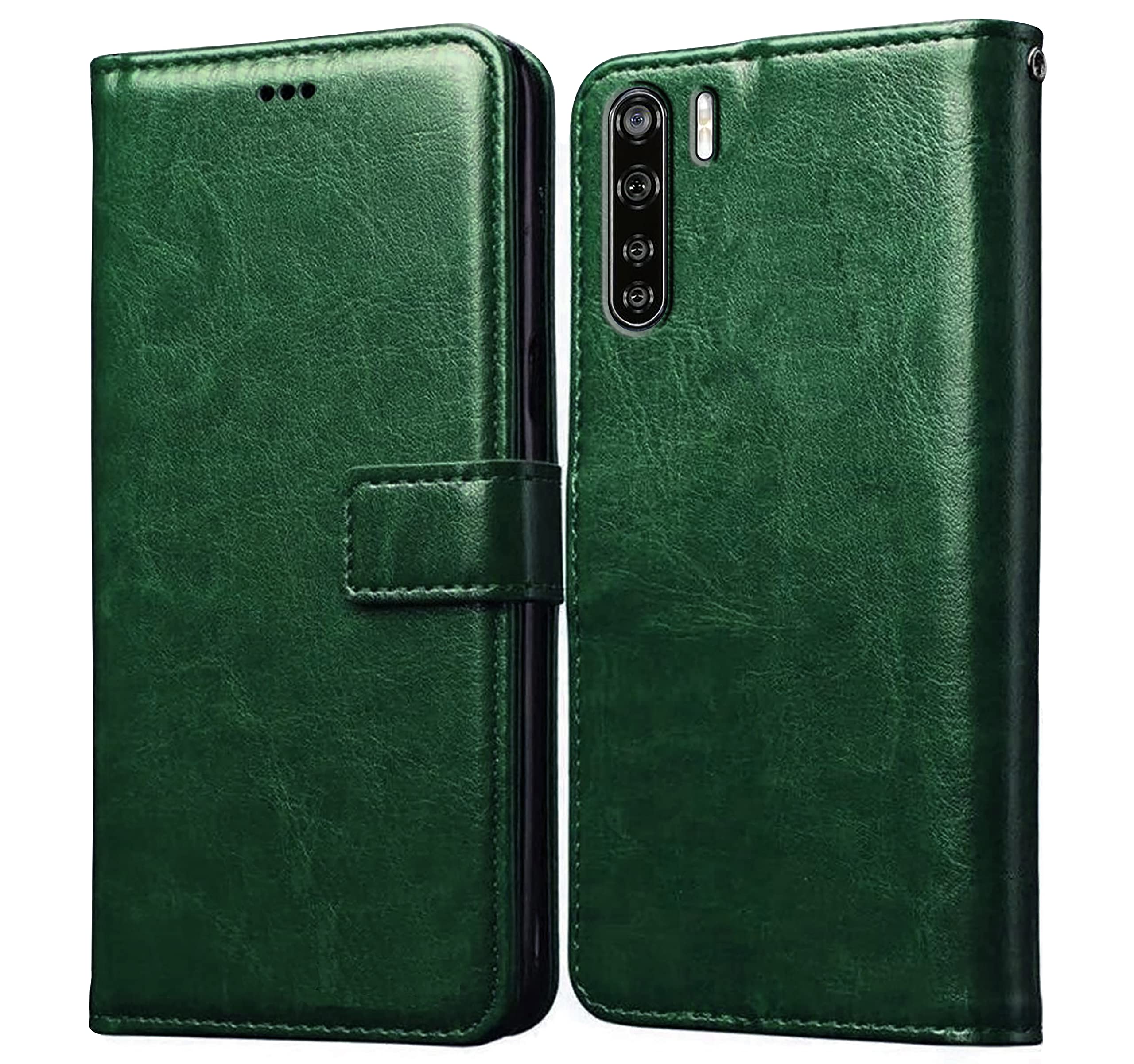 Amazon Brand- Solimo Flip for F15 / Oppo A91 (Leather_Green) (B0BHV358G9) Amazon Price History, Amazon Price Tracker