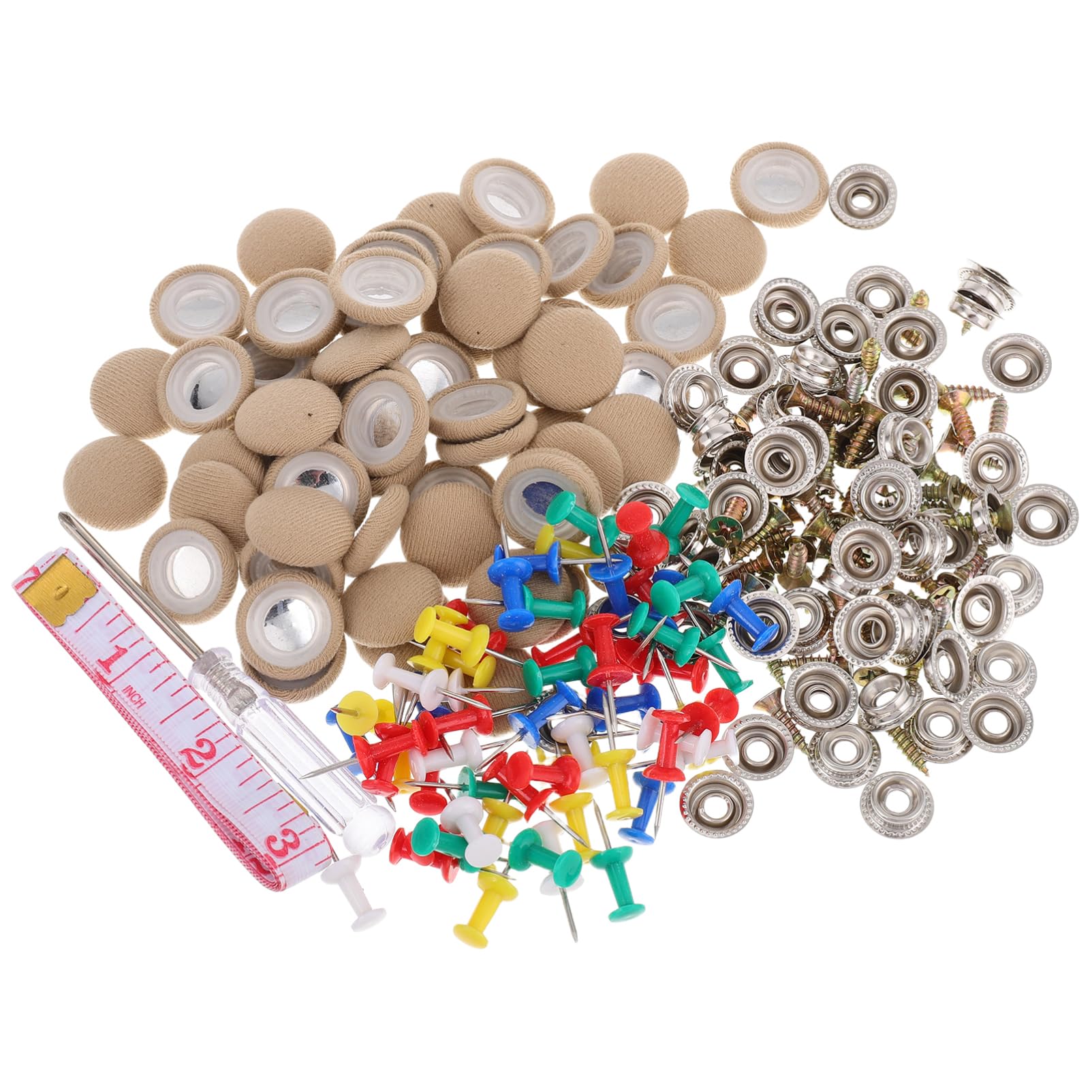 Holibanna 60Pcs Car Ceiling Fabric Repair Kit with Decorative Screw Caps and Buckles Easy Installation for Auto Roof Upholstery Multipurpose for Interior Fixing