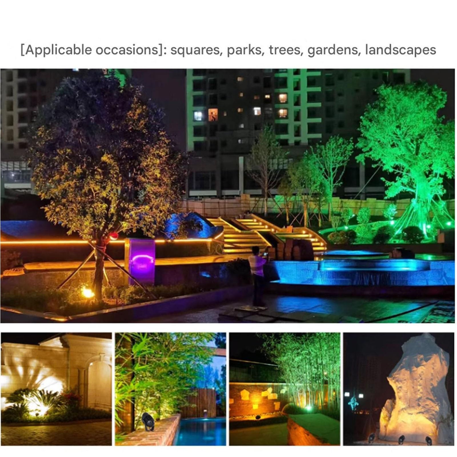 Luz De Inundación LED - Focos LED para Exterior,Luz De Haz LED CA 85-265 V, Luces De Árbol COB Impermeables IP65, para Construcción, Muro Exterior, Parque Parque Luces De Paisaje(White,25W)