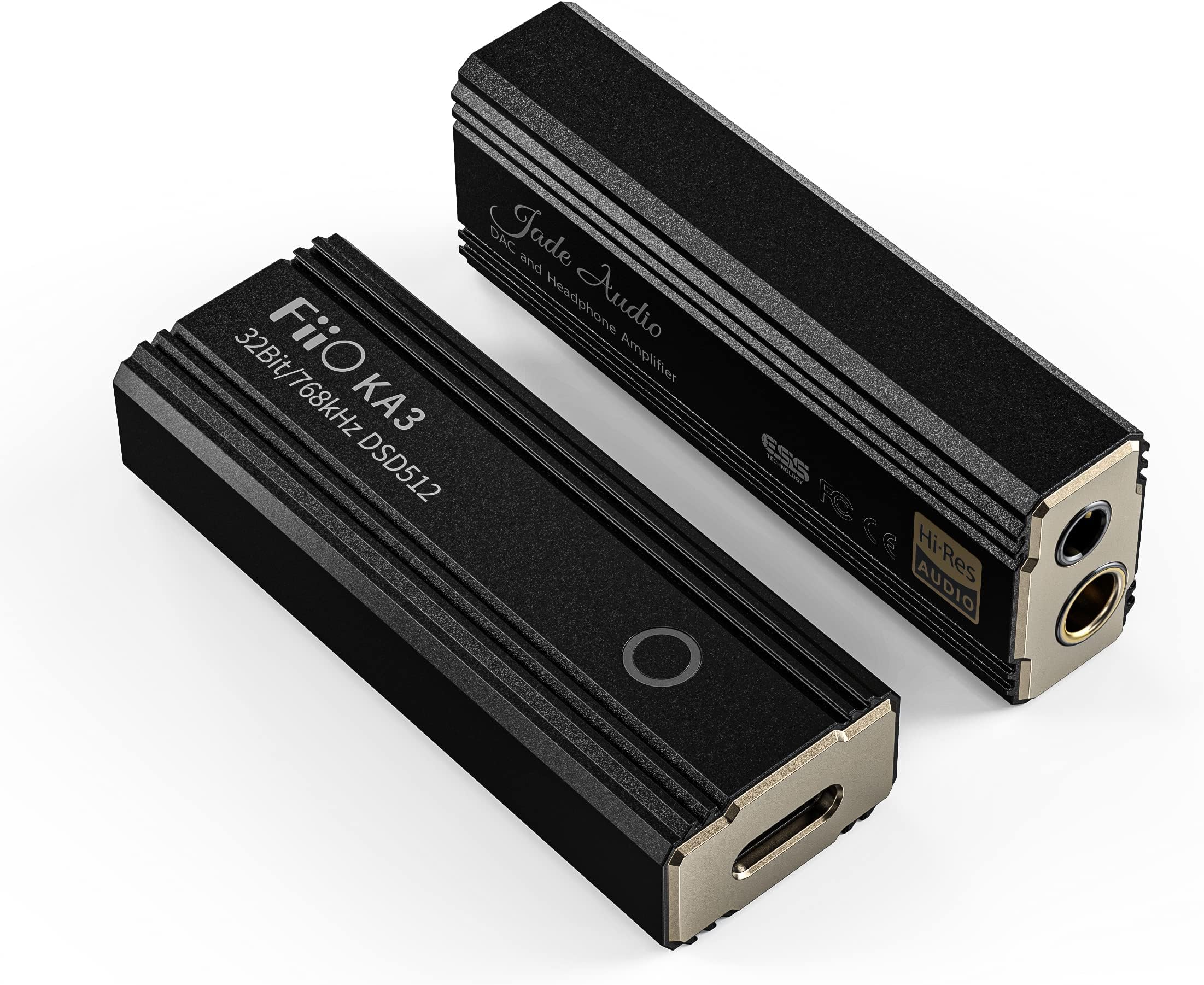 FiiO JadeAudio KA3 Headphone Amps Tiny Amplifier USB DAC High Resolution Supports 32bit/768kHz and DSD512 Headphone Outputs 3.5mm/4.4mm for Smartphone/Laptop/PC/Player