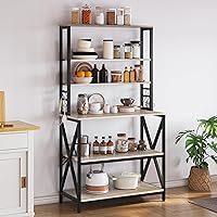 Vista 1 de Yaheetech Estante de Cocina para Panaderos de 6 Niveles, Mesa de Bar de Café de 31.5 Pulgadas, Gabinete de Soporte para Horno Microondas