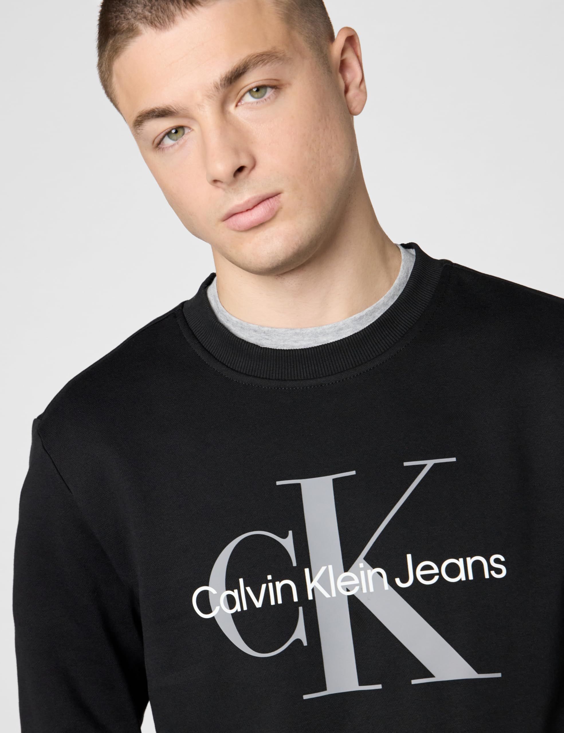 Calvin Klein Men's Monogram Logo Crewneck Sweatshirt