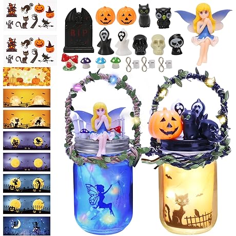 DIY Halloween Lantern Craft Kit for Mason Jar Decoration