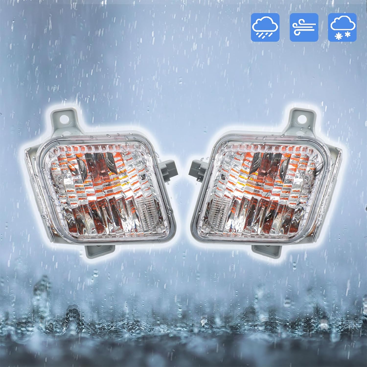 1 Pair Front Turn Signal Lights Replacement for Honda Odyssey 2021 2022 2023 2024 2025 Right and Left Side Marker Lamps HO2531134 33350THRA31
