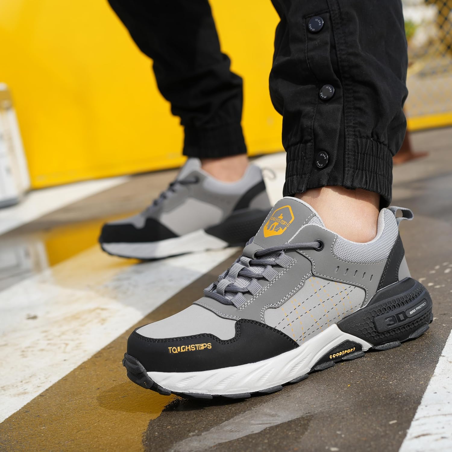 Steel Toe Shoes for Men Women Puncture Proof Safety Work Sneakers Lightweight Comfortable Indestructible Utility Shoes - Image 2