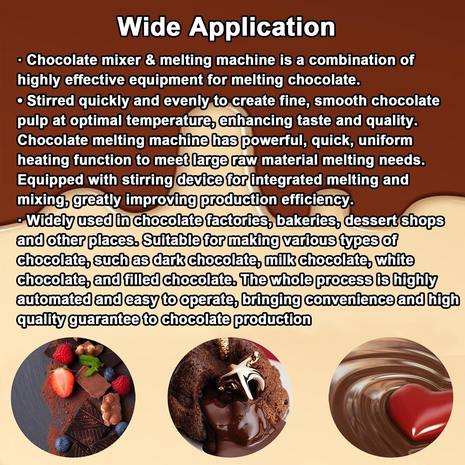 INTBUYING Electric Chocolate Melter Mixer, Chocolate Wheel Mixer Maker, Commercial Electric Melting Mixer Machine 110V for Commercial and household