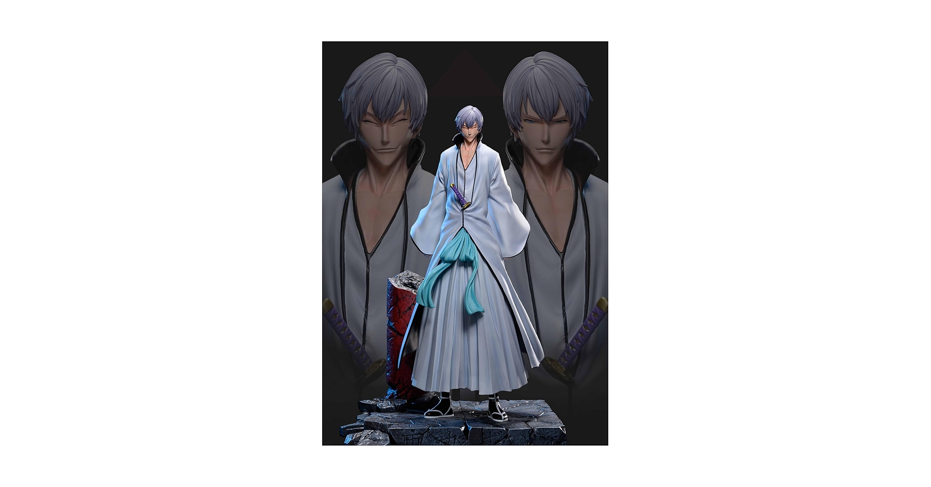 BLEACH 市丸ギン ガレージキット ガレキ スタチュー①④ Amazon.co.jp: 市丸ギン いちまるギン フィギュア 1/6スケール