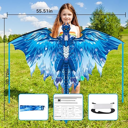 Miniatura 4 de Kite for Adults, Kites for Kids Ages 4-8 8-12 Easy to Fly, Kids Kites for Boy Girls, Kite for Beginners Beach Trip Park Family Outdoor Games and