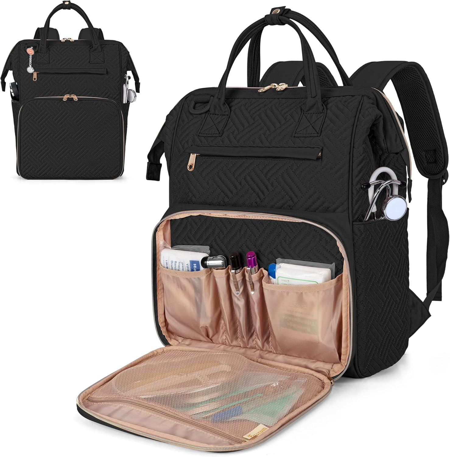 Fasrom Nurse Backpack for Work Women, Nursing Tote Bag with Laptop