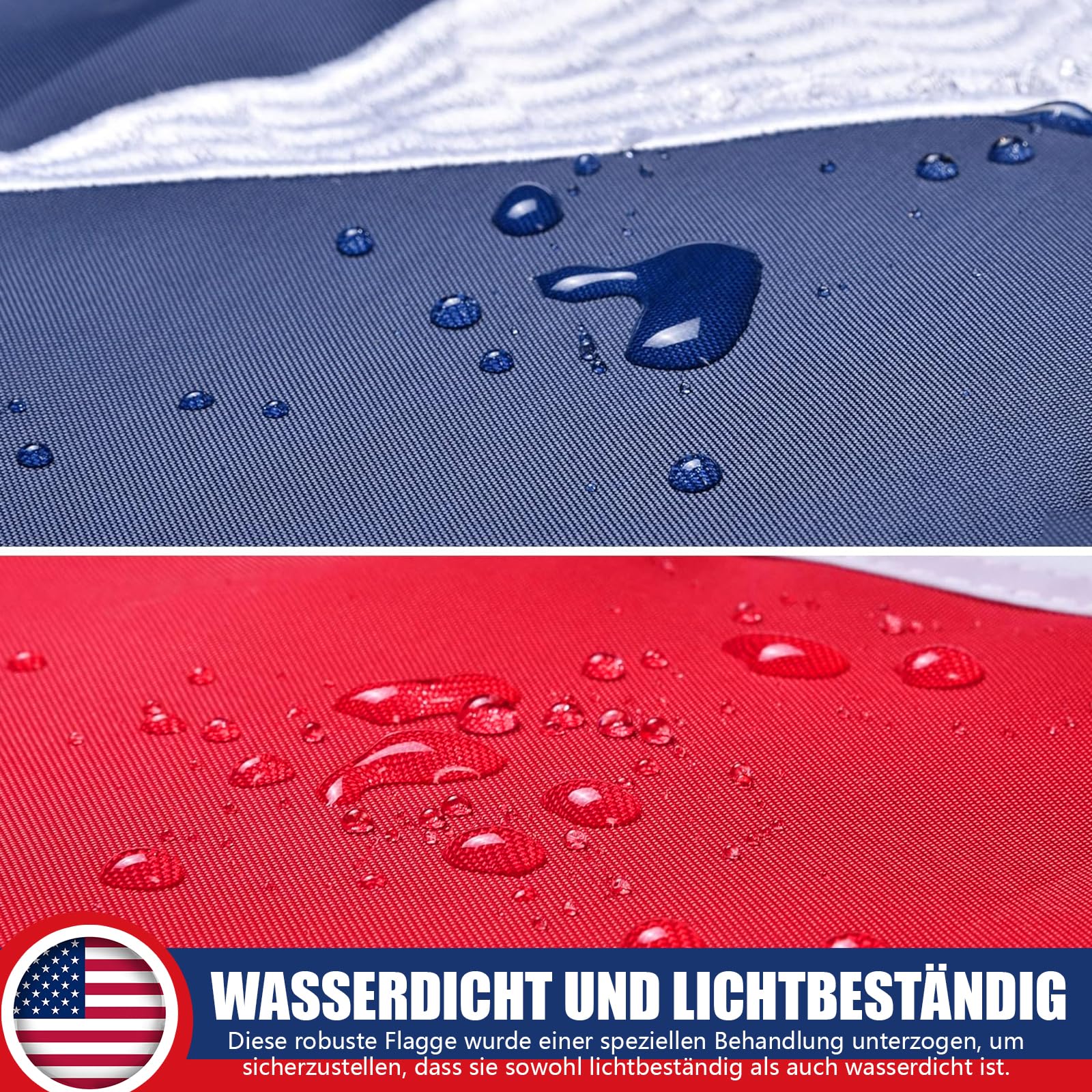 Flaga amerykańska • Flaga USA klasy premium, 90 x 150 cm, z mosiężnymi oczkami, do użytku wewnątrz i na zewnątrz, odporna na warunki atmosferyczne i 100% poliester – idealna dla wszystkich miłośników