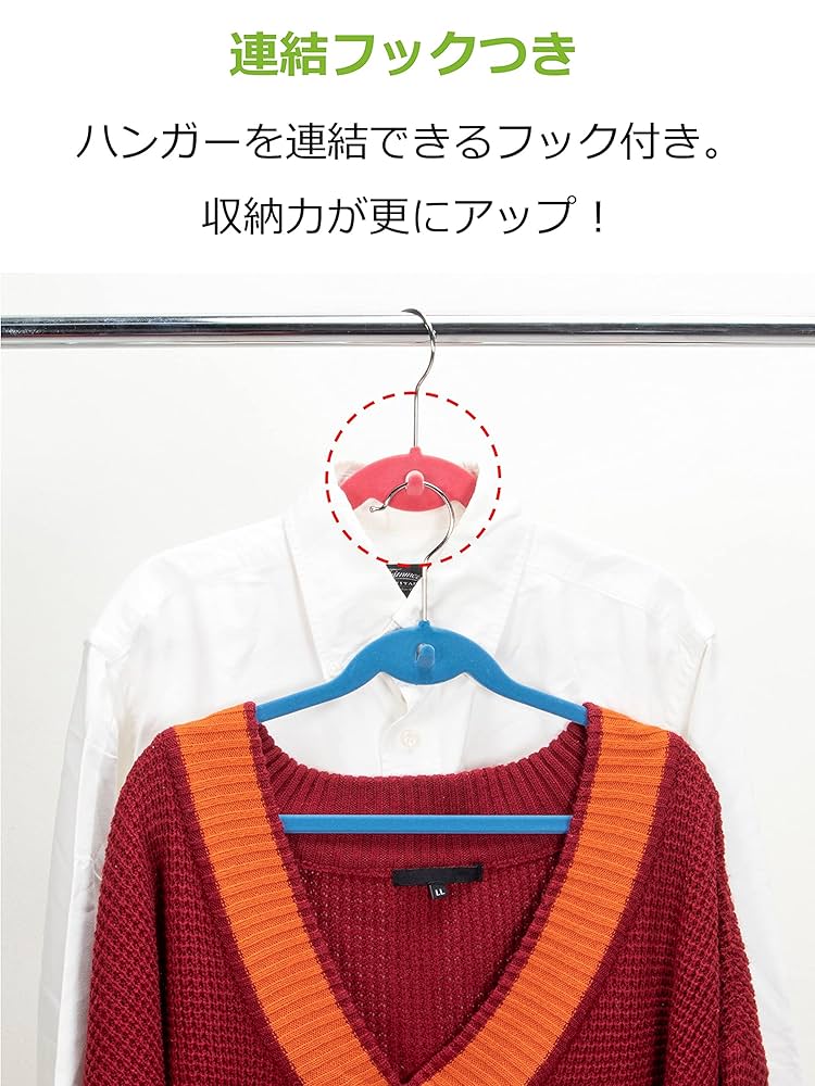 Amazon.co.jp: ストリックスデザイン すべり止めハンガー 連結