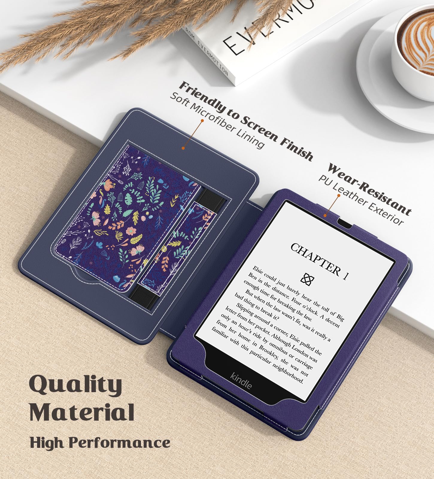 Custodia MoKo Per Kindle Paperwhite 7" 2024/2021 - Con Supporto E Cinturino | Grigio Foresta - Foto 10