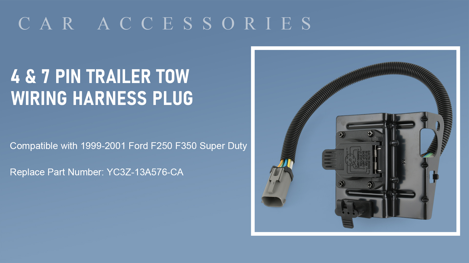 4 & 7 Pin Trailer Tow Wiring Harness Plug For Ford F250 F- 350 2C3Z 13A576 DA