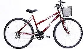 Bicicleta de Passeio Saidx Bike Feminina, Aro 26 de 18 Marchas, Freio V Brake