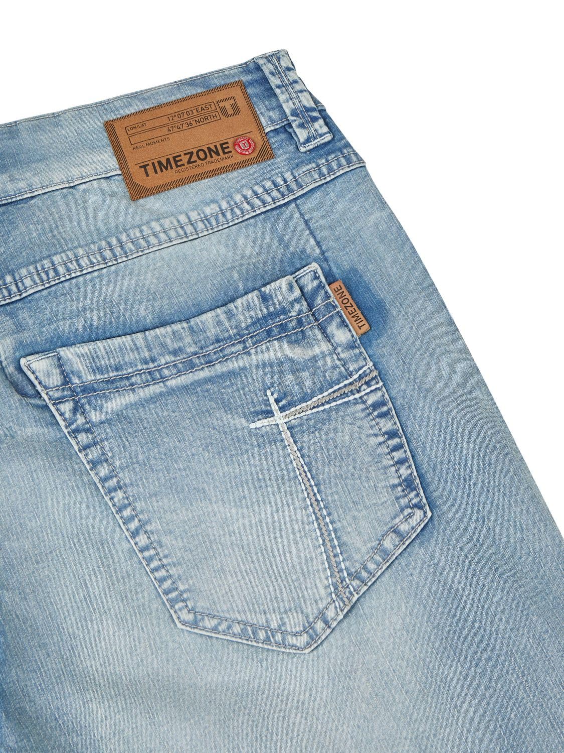 Timezone Jeans Shorts Herren Stretch Kurz Slim Fit StevieTZ Kurze Hosen Bermuda Shorts Sommer Denim Einfarbig Blau 30 31 32 33 34 36 38 40