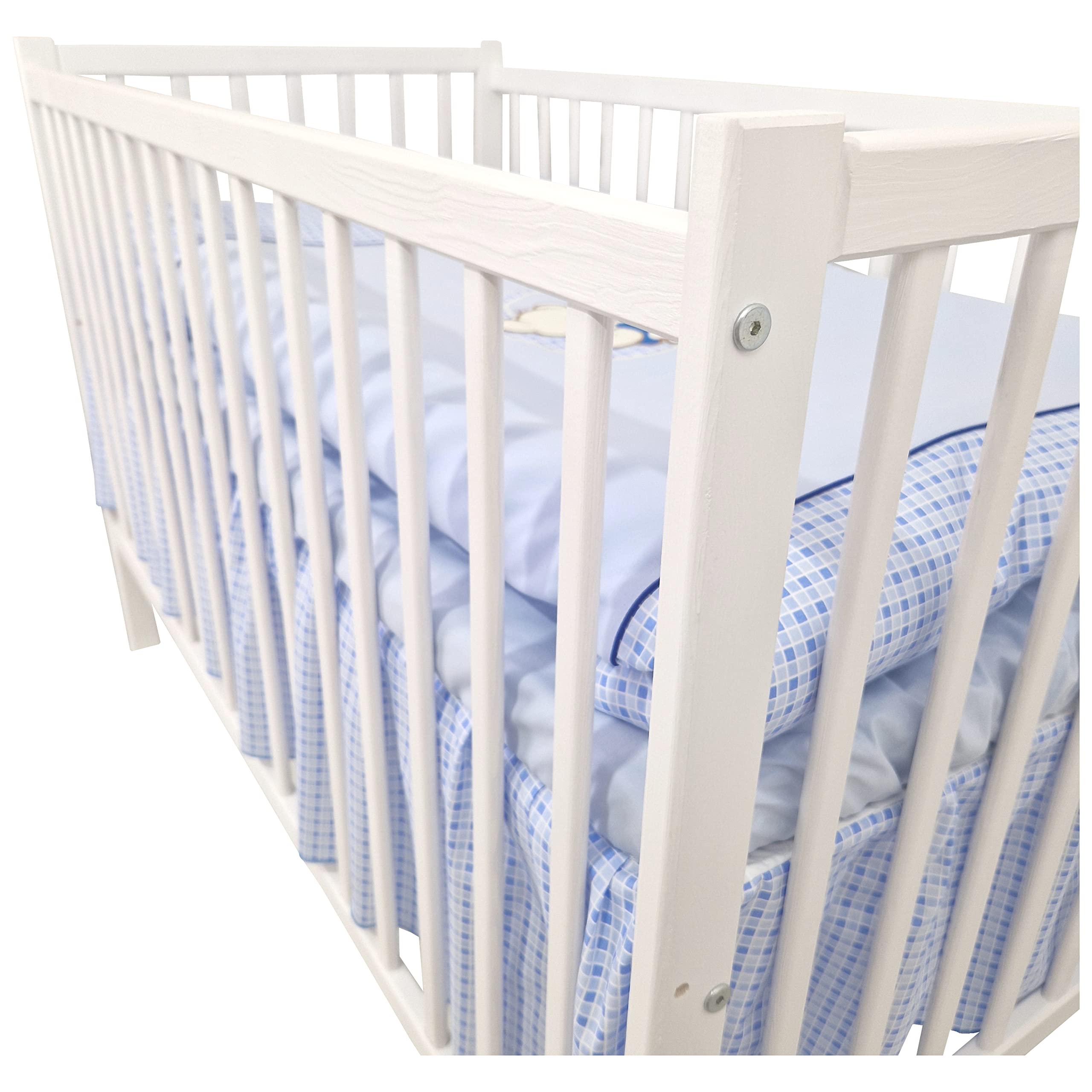 Bello24 Babybett Set Happy Leo 13-teilig - Inkl. Matratze & Bettwäsche Teddybär Design