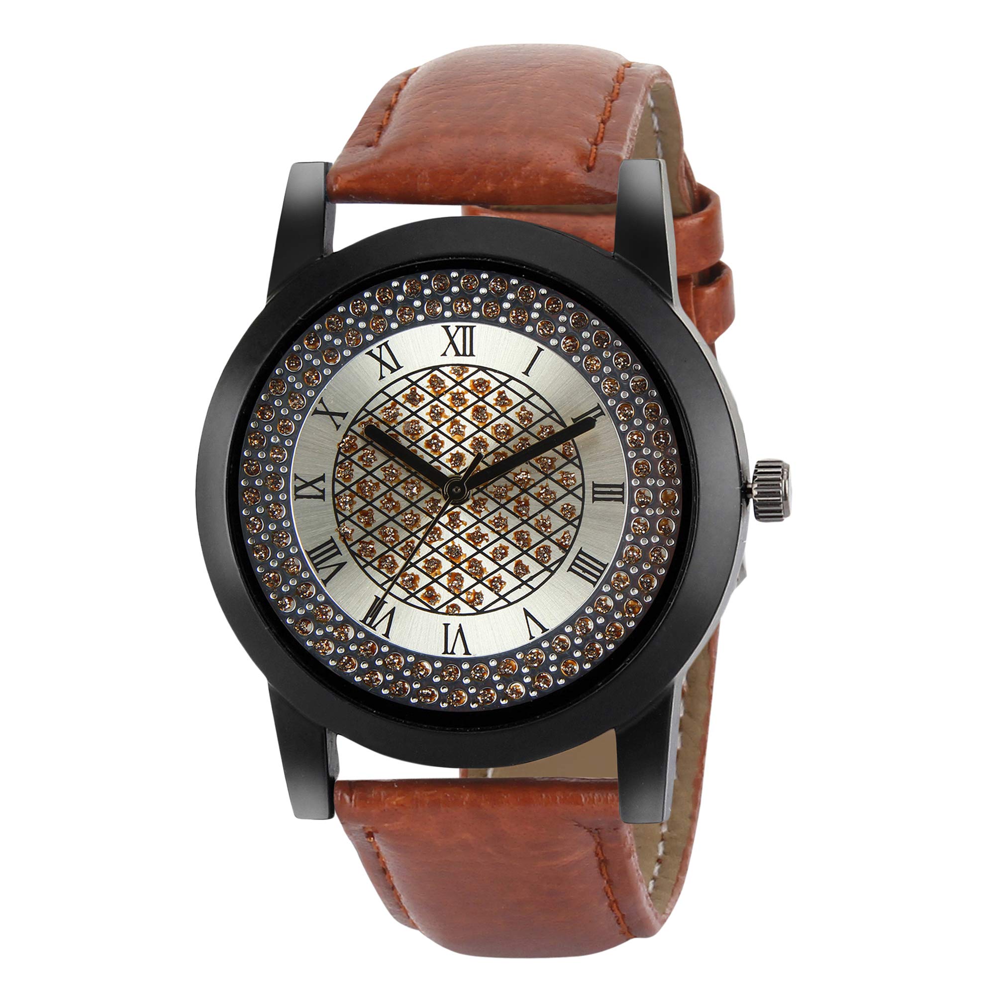 SMAEL Unisex Quartz Movement Leather Strap Analogue Mens and Boys Wrist Watch (Brown- 2 Brown Dial) (B07M6XMFSS) Amazon Price History, Amazon Price Tracker