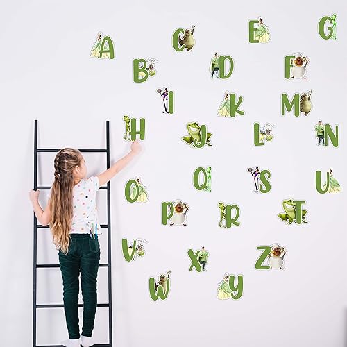 Miniatura 8 de Seyal Adhesivo de pared con alfabeto de la A a la Z de los Princss y la rana