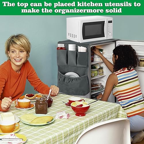 Miniatura 7 de Biubee Mini organizador extendido para nevera, 55 x 13 pulgadas, organizador de almacenamiento para el regreso a la escuela, dormitorio y oficina,