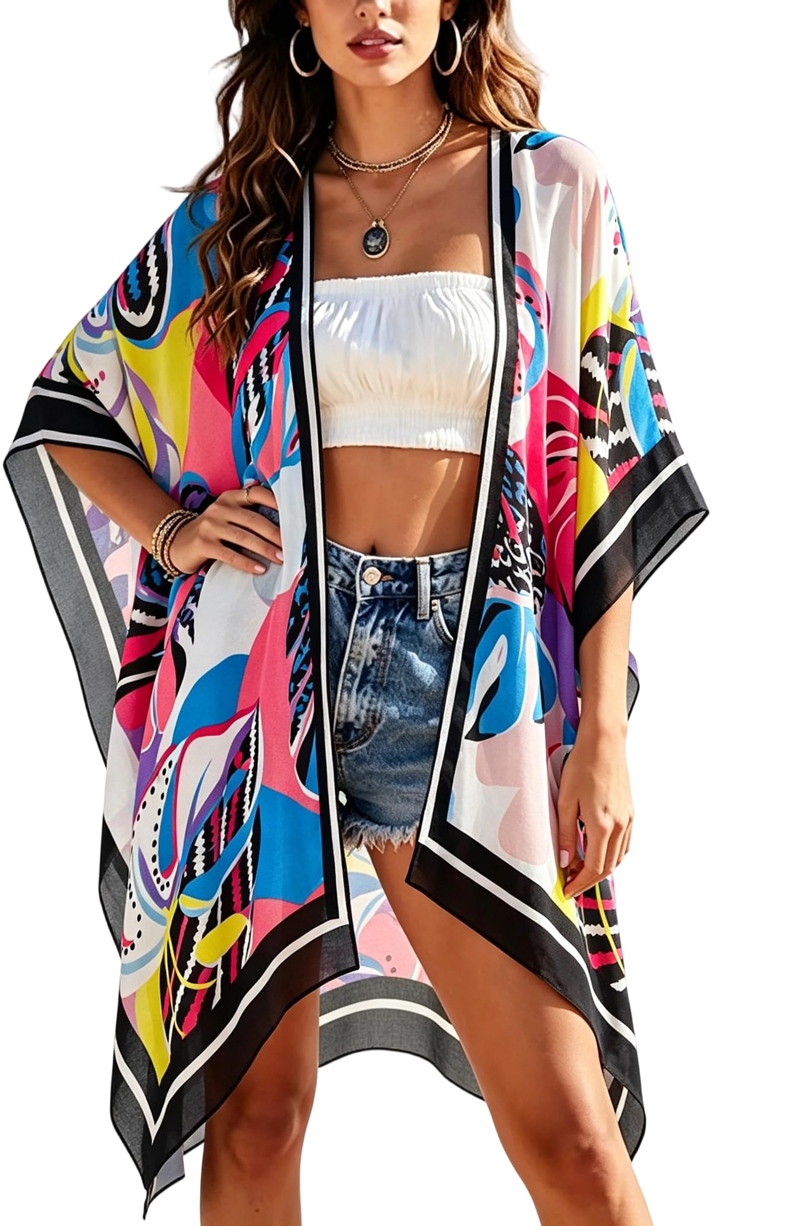 Spicy Sandia Women’s Oversized Boho Kimonos Lightweight Summer Cardigans