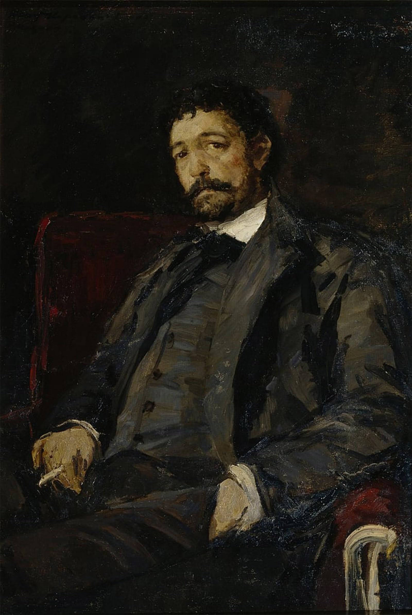 ARTXLXXBN Famous Painting Art Wall Decor Abstract Art Picture Portrait of the Opera Singer Angelo Masini by Konstantin Alekseevich Korovin Animal Pictures for Home Decor 60x90cm