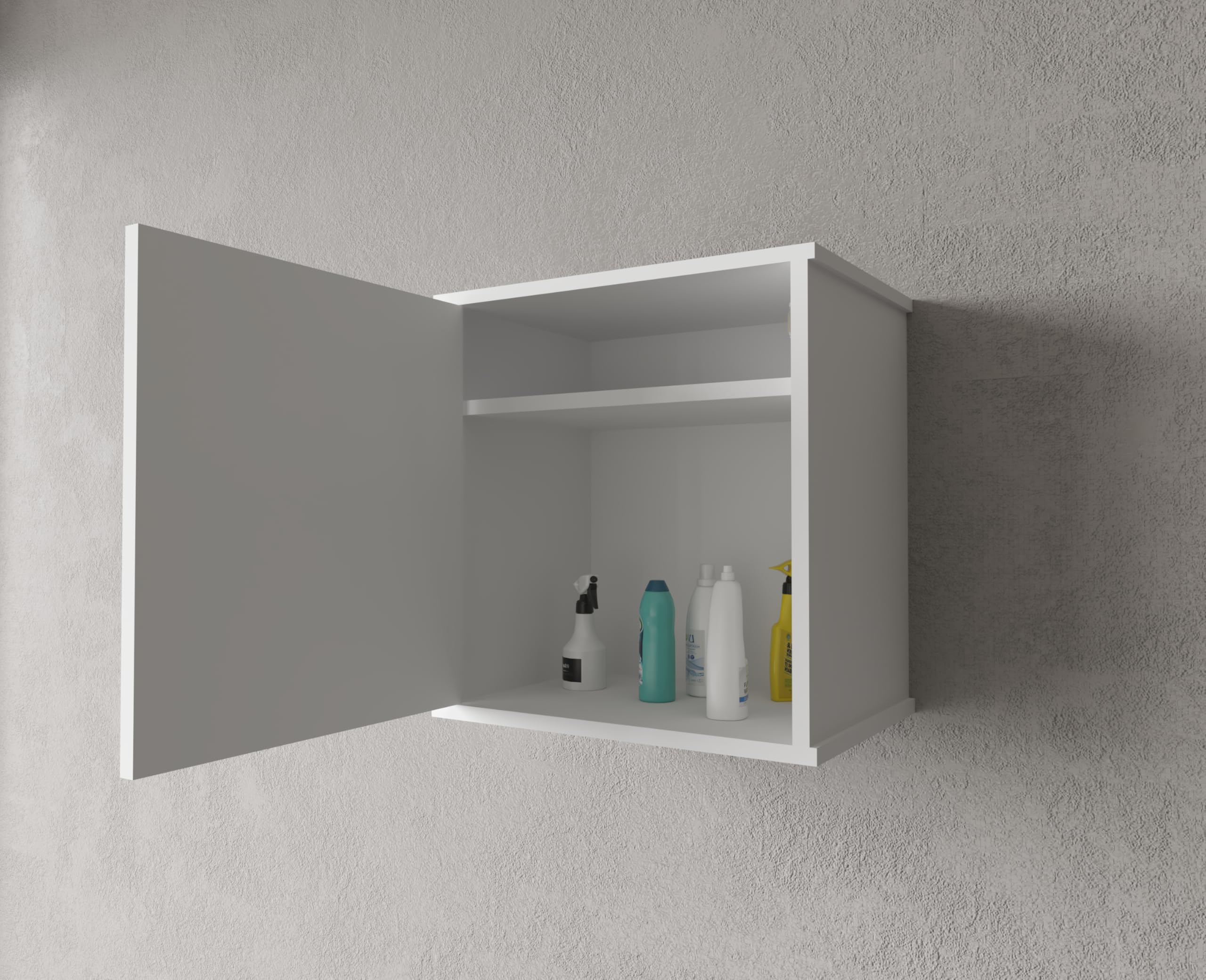 Negrari Meuble Pour Machine à Laver XXL AM5013P En PVC, Universel, Résistant à L'humidité, Portes Avec Fermeture Magnétique, Kit De Montage Complet, Blanc