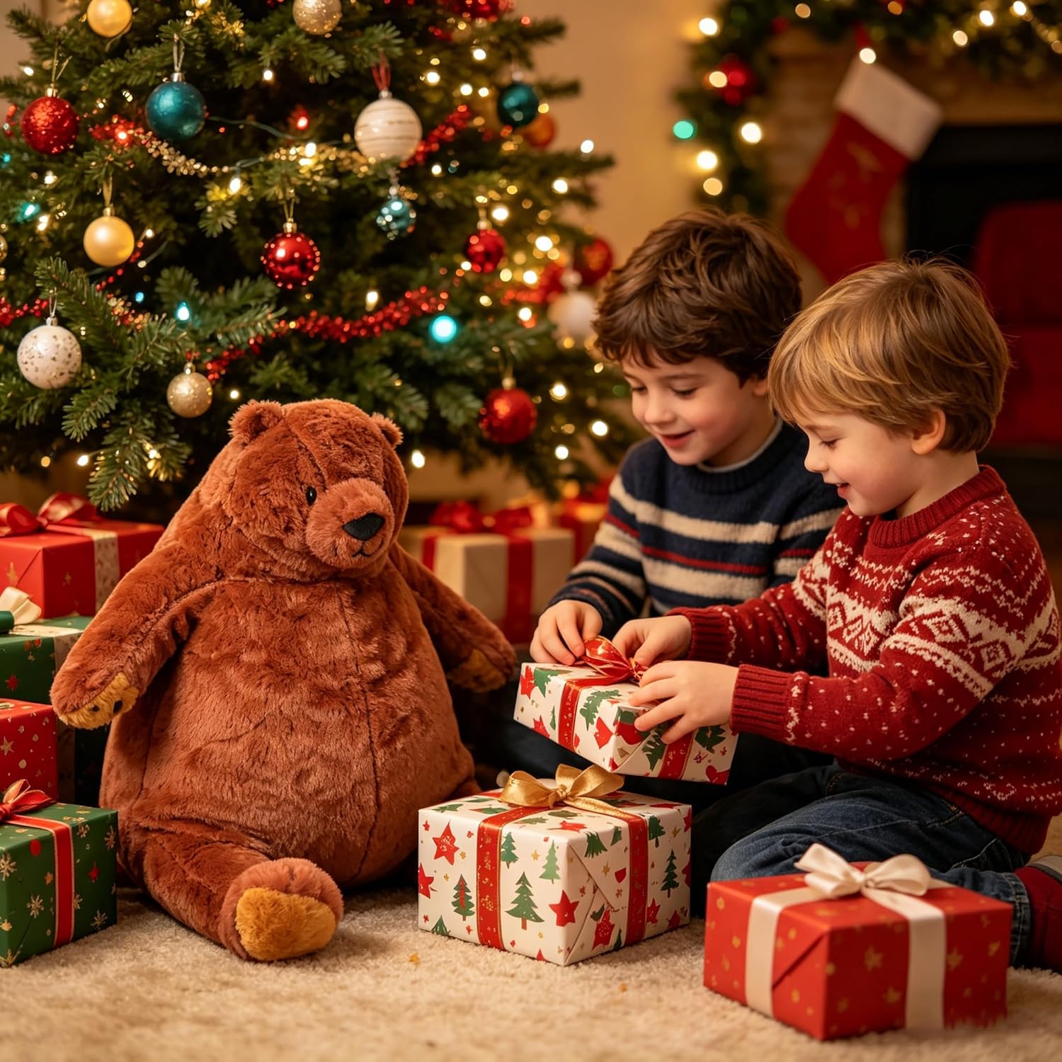Djungelskog Bear 31.5 Inch - Soft and Giant Bear - Huggable and Cuddly Plush Toy - Ideal Gift for Kid Boy,Girl&Girlfriend - Super Soft and Cuddly! (31.5in/80cm)