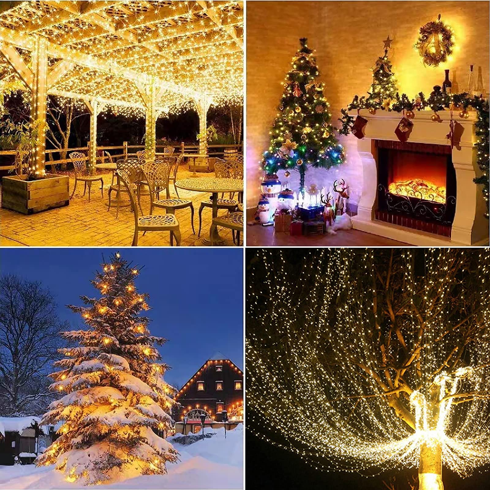 Confezione da 2] Luci solari per esterni, 12 m, 100 LED, 8 modalità, impermeabili, multicolore | Leroy Merlin