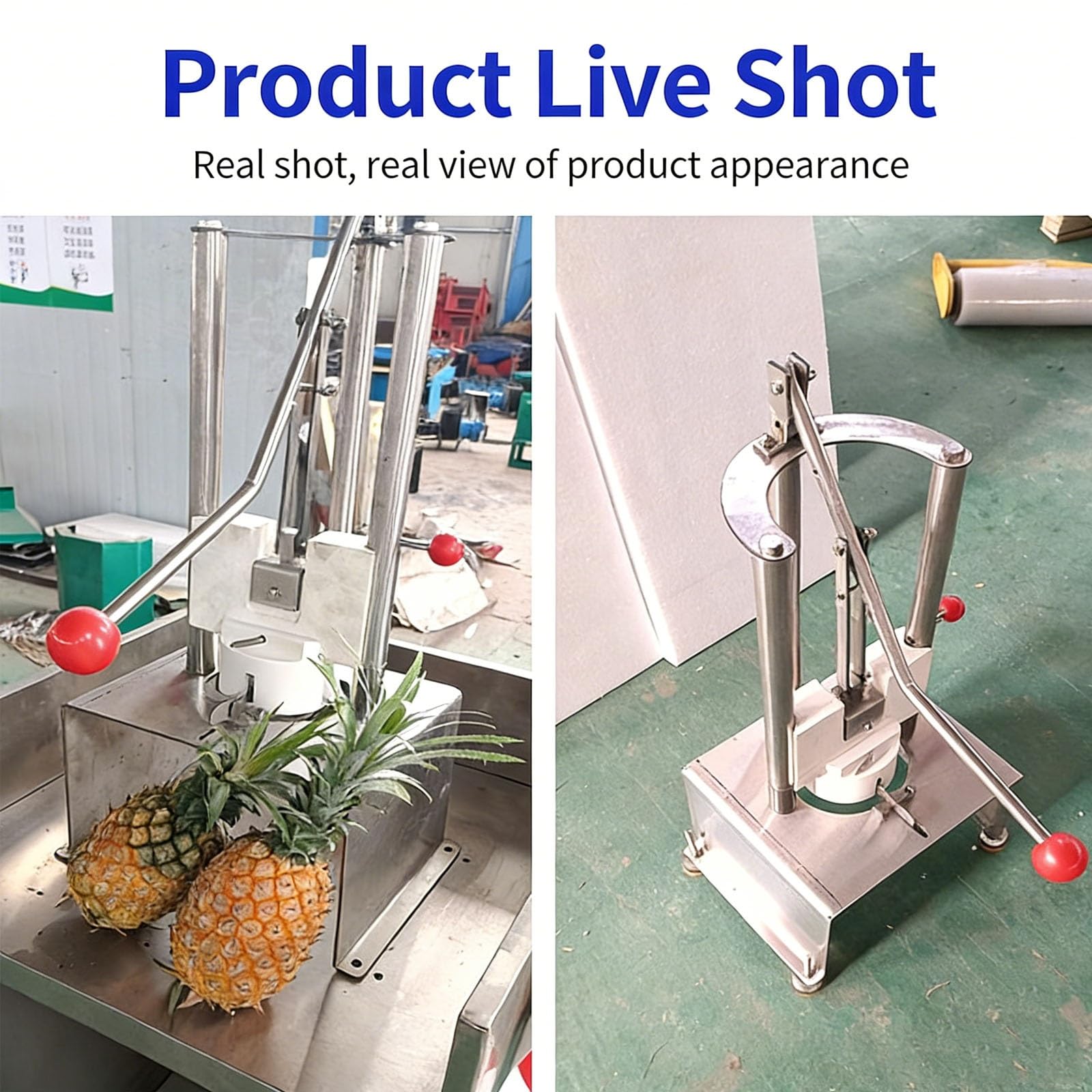 Ananas-Entkernungsmaschine, Ananasschneider Und -Hobel Aus Edelstahl, Manueller Entfleischer, Hohe Leistung Für Supermärkte Und Obstläden