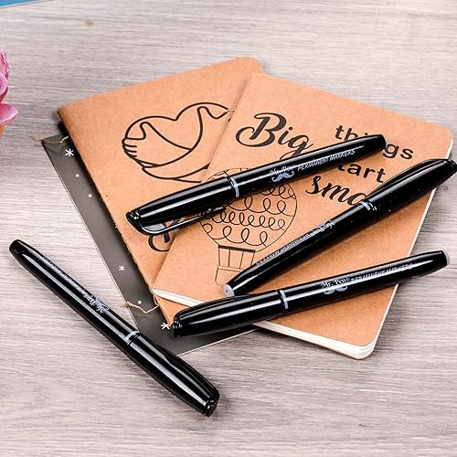 Miniatura 5 de Mr. Pen - Marcadores permanentes, paquete de 12 unidades, negro, punta fina, marcadores negros, marcadores de punta fina, marcadores permanentes